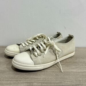 Chanel Suede Lace Up Low Top Comfort Sneakers Shoes Nude Women's Size 39 / US 9